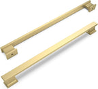 COTYKILEY 10 Pack 10 Inch(256mm) Brushed Gold Cabinet Handles Gold Kitchen Cabinet Pulls Cabinet Door Handles Kitchen Cabinet Hardware
