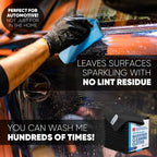 Microfiber Wholesale Cleaning Cloths (48 Pack) | Size 12" x 12"| All Purpose Microfiber Towels - Clean, Dust, Polish, Scrub, Absorbent (Black)