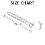 Wood Screws 2 Inch, 700 Pcs #8 x 2 Deck Exterior Screws for Wood, Construction Fence Screws, Rust Resistant, T25 Star Bits Included, Brown