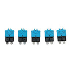E39 Manual-Resettable Blade Automotive Fuse - ATC/ATO Low-Profile Mini 15A, 12V-32V DC for Marine/RV/Car (5-Pack)