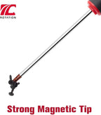 ROTATION 4PCS Magnetic Tip Torx Screwdriver Set, 4 Torx Star Screwdrivers, T20, T25, T27, T30, Red Tip | Red, Gloss, S2 Steel