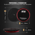 SPTA Microfiber Polishing Pad, 2Pcs 6Inch 150mm Microfiber Cutting Finishing Disc with Hook & Loop Backing for Car Buffer Polisher Cutting Buffing Waxing and Polishing
