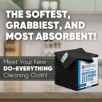 Microfiber Wholesale Cleaning Cloths (48 Pack) | Size 12" x 12"| All Purpose Microfiber Towels - Clean, Dust, Polish, Scrub, Absorbent (Black)