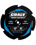 CRALY 10 Inch 6 Teeth Hardie Fiber Cement Circular Saw Blade, 5/8 Inch Arbor, Polycrystalline Diamond Tipped (PCD), Thin Kerf, Black Ice Coating, for Laminate Flooring(C1006FC)