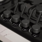 Empava 24 Inch Built-in Gas Cooktop with 4 Sealed SABAF Burners, Tempered Glass Surface LPG/NG Convertible, Flame Out Protection, Dishwasher Safe Grates, 24in