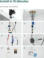 APPASO Pull Down Kitchen Faucet Touchless Black, Motion Sensor Activated Automatic Kitchen Faucet, High Arc Commercial Pre-Rinse Hands-Free Faucets for Kitchen Sink, Matte Balck (Side Sensor)