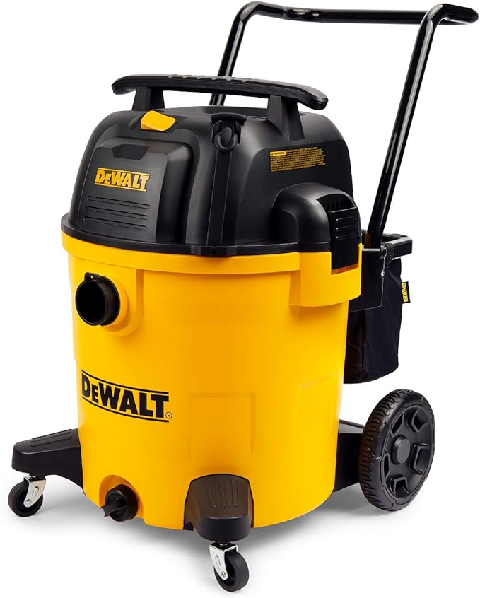 DEWALT DXV16PA 16 Gallon Poly Wet/Dry Vac/Acc, 6.5HP Shop Vacuum Wet/Dry for Jobsite/Workshop, Yellow