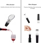 Electric Wine Opener with Wine Accessories -Rechargeable Wine Bottle Opener Set with Base, Wine Aerator, Foil Cutter and Wine Stoppers- Perfect Wine Gifts for Wine Lovers