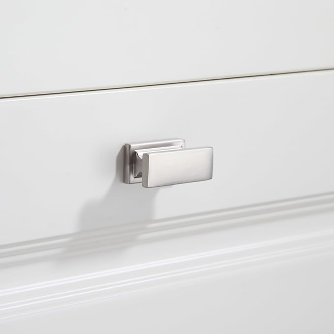 10 Pack Kitchen Cabinet Knobs, Brushed Satin Nickel Dresser Drawer Knobs and Pulls for Bathroom Cabinets