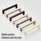 20 Pack 5" Black Cabinet Handles Matte Black Dresser Handles Drawer Pulls Square Cabinet Pulls for Kitchen Modern Stainless Steel Handles for Cabinets and Drawers