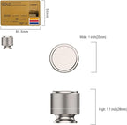 Amerdeco 10 Pack Brushed Satin Nickel Knurled Cabinet Knobs Kitchen Cabinet Pulls for Drawer Dresser, Cupboard and Wardrobe ZH0031