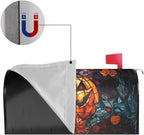 Giwawa Scary Halloween Mailbox Cover - Spooky Pumpkin Stained Glass Autumn Fall Design - Large Magnetic Oversized 25.5 x 21