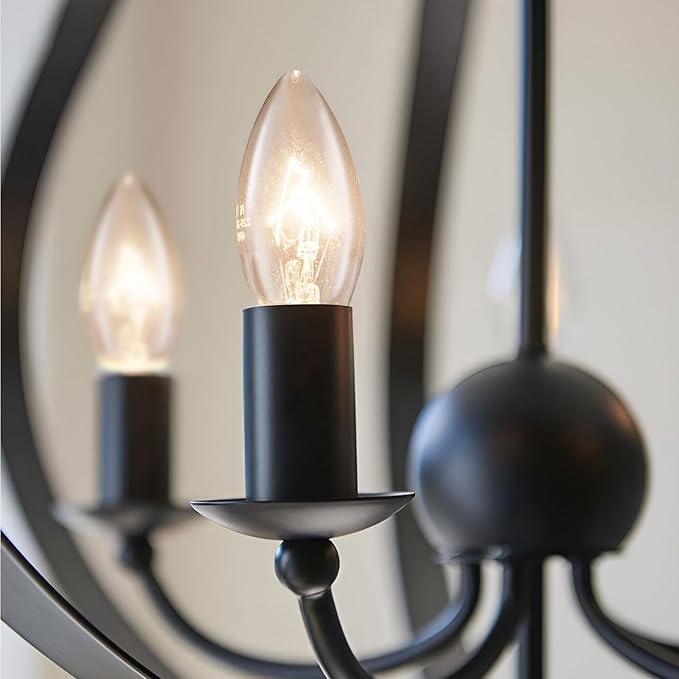 12-Pack 40W 110V Incandescent Candle Light Bulbs Dimmable Chandelier Light Bulbs, E12 B10 Clear Candelabra Base Bulbs for Pendants or Outdoor, Ceiling Fan, Fireplace, Wall Sconces