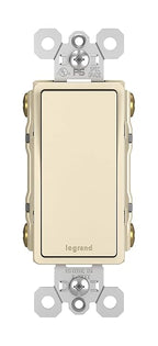 Legrand radiant TM874LACC6 15 Amp Rocker Wall Switch, 4-Way Decorator Light Switches, Light Almond (1 Count)