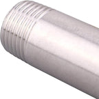 3/8" X 3/8" NPT Male Nipple Stainless Steel 304 Cast Pipe Coupling Fitting 2" Length (pack of 2)