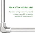 TAISHER 2PCS Stainless Steel Pipe Fittings, 1" NPT Male x 1" NPT Male Threaded, 12" Length Thickened Nipple Cast Pipe