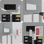 Generator Interlock Kit Compatible with Eaton Cutler Hammer BR Series 150 & 200 Amp Panels, 1 1/4-1 7/16 Inch Spacing Between Main Breaker and Branch Breaker, Professional Interlock Kit (EAT-PN200)