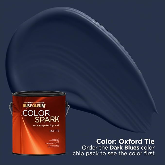 Rust-Oleum Color Spark Interior Paint and Primer in One, Matte, Oxford Tie, 1 Gallon