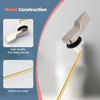 iFealClear Universal Metal Toilet Handle Replacement, Front Mount Toilet Flush Trip Lever Compatible with American Standard/Mansfield/TOTO/Kohler Toilets, Stainless Steel Flapper Chain, Brushed Nickel