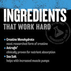 Animal Creatine Chews Tablets - Enhanced Creatine Monohydrate with AstraGin to Improve Absorption, Sea Salt for Added Pumps, Delicious and Convenient Chewable Tablets - Lemon Ice