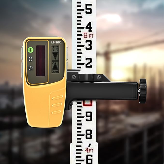 Laser Receiver Bracket Sensor Holder 6 for LS-80A,LS-80B,LS-80G,LS-80L,LS-80X,LS-30,LS-50B,LS-70A,LS-70B,LS-70C,LS-90,LS-B10,LS-B10W,LS-B20,LS-B20W,RD-100W and PA 350 Laser Level 312890112