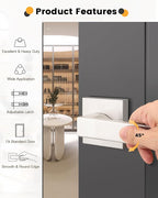 Gobrico 2 Pack Square Door Levers,Hall Closet Door Locksets, Passage Door Handles,Satin Nickel Finished