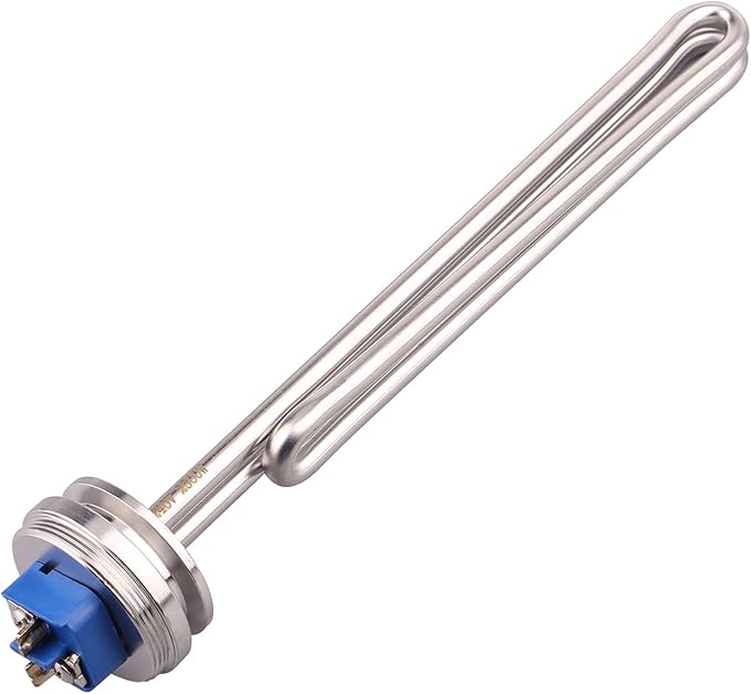 DERNORD 1.5" Inch (OD50.5mm) Tri-clamp Foldback Heating Element Stainless Steel Immersion Water Heater (240V 2500W)