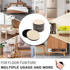 Furniture Sliders for Hardwood Floors 16 PCS - 3 1/2 inch Sliders for Moving Furniture – Felt Furniture Pads for Hardwood Floors
