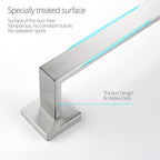 BAGNOLUX Bathroom Hardware Set 4 Pieces, Bath Towel Holder Set SUS304 Stainless Steel, Towel Bar Rack Set for Wall Mounted, Square Bathroom Accessories Set Fixture Heavy Duty Brushed Nickel