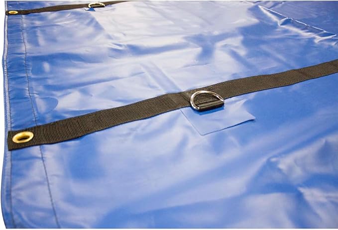 Mytee Products 2 Pack 20' x 27' Flatbed Truck 18 Oz Lumber Tarp with 6 FT Drop - Blue Heavy Duty Vinyl Waterproof Tarp for Trailers to Protect Cargo from Wind, Rain, Snow and Sun