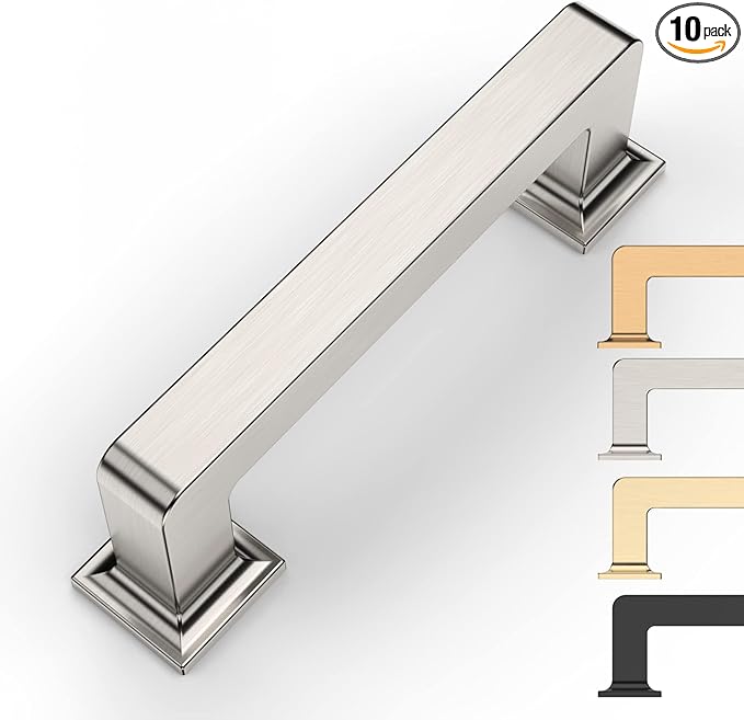 10 Pack 3 Inch Nickel Cabinets Pulls Handles Cabinet Hardware for Cabinets Cupboard Handles