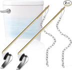 Universal Toilet Handle Replacement Kit ,Front Mount Toilet Flush Handle ,Zinc Alloy Toilet Handle Lever,Toilet Flush Handle Replacement Compatible with American Standard/Mansfield/Gerber (2 Pack)