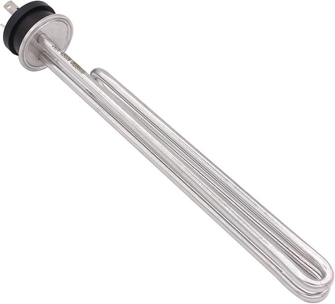 DERNORD 240V 4500W Tri-clamp Foldback Heating Element Stainless Steel Immersion Water Heater with 3-Wire Electrical Locking Plug (1.5 Inch Tri clamp)