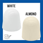 Stinky John's Tall Toilet Bolt Caps - Universal Fit with a Round Top - Almond Colored Caps - 2 count (1 package)