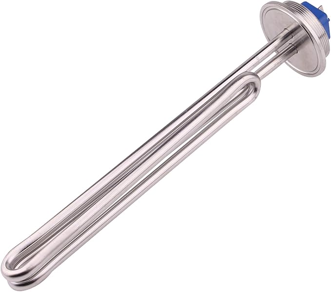 DERNORD 2 Inch (OD64) Tri-clamp 240V 2500W Foldback Heating Element Electric Water Heater with Low Watt Density