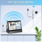 【All-in-One Security System】 Outdoor Wireless Security Camera System, Home Video Surveillance & Security Cameras Systems, WiFi Video Surveillance