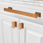 COTYKILEY 10 Pack 5Inch(128mm) Antique Brass Kitchen Cabinet Handles Cabinet Pulls Vintage Drawer Pulls Aged Gold Bronze Kitchen Cabinet Hardware