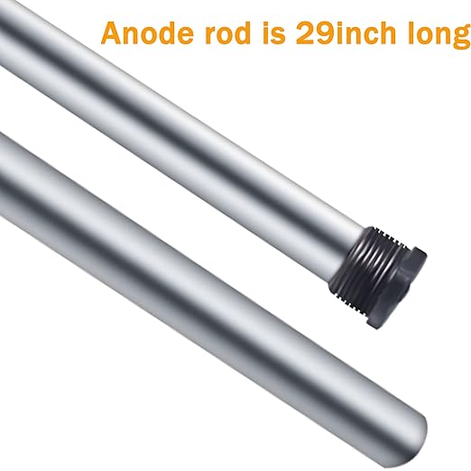 29" Anode Rod for Hot Water Heater Magnesium Compatible with Rheem Reliance A. O. Smith Giant GE Richmond Water Tanks Universal (3/4 Npt X 29 Inches), 0.84" Diameter Hex Plug Protect Rotten Egg Smell