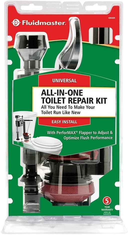 Fluidmaster 400AKR Universal All in One Toilet Repair Kit for 2-Inch Flush Valves, Easy Install