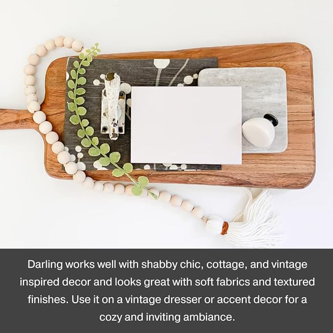 Country Chic All-in-One Chalk Paint for Furniture, Cabinets, Home Decor, Eco-Friendly, Matte Finish, Built-In Primer & Top Coat for Wood, Metal - Darling (Light Purple) - 8 oz (237 ml)