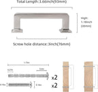 COTYKILEY 10 Pack 3 Inch(76mm) Brushed Satin Nickel Cabinet Handles Kitchen Cabinet Pulls Cabinet Door Handles Kitchen Cabinet Hardware Cupboard Drawer Pulls Dresser Handles