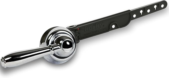 Korky 6051BP Strongarm Tank Lever Universal to Fit Front Angled Side Left and Right Mount Toilets, 1 Piece, Chrome, Faucet Style