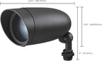 Nuvo Lighting 62/1203 LED Landscape Flood Fixture, Dark Gray, 9W, 120V, 3000 Kelvin Temp, 900 Lumens Output, 50000 Average Rated Hours, Circular LED Module Bulb, Rugged Construction 6.25 in