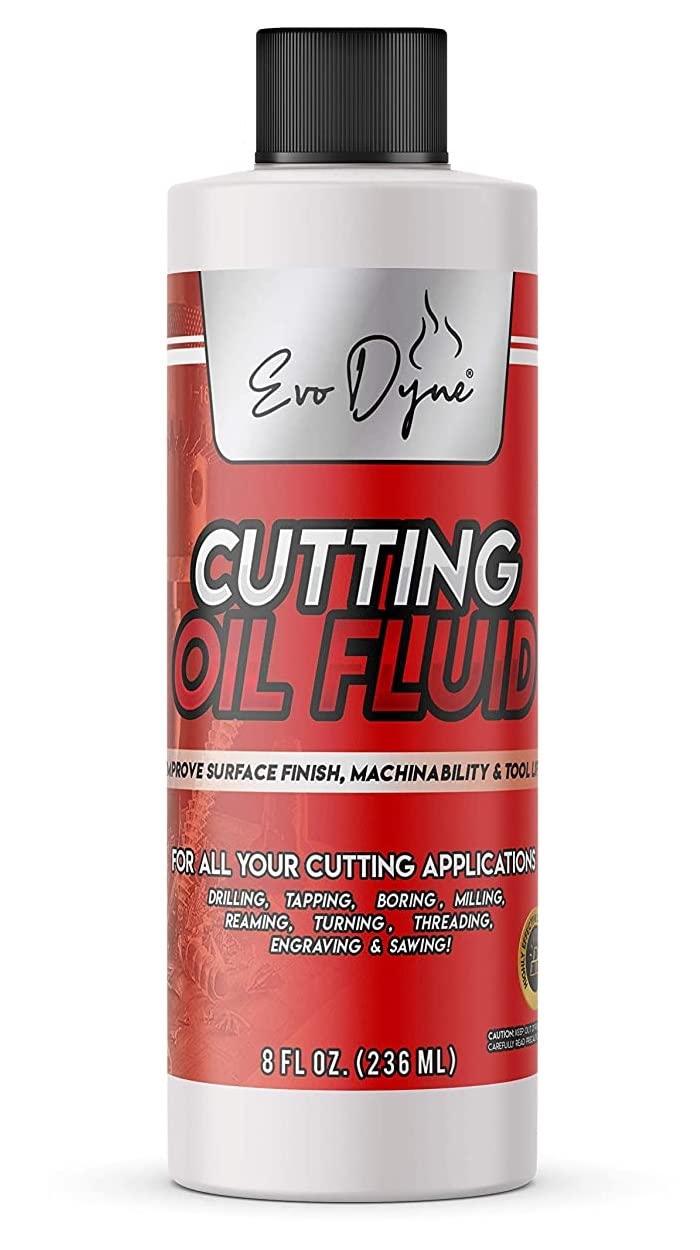2-Pack Evo Dyne Cutting Oil Fluid (8oz), Made in USA - Multipurpose - Cutting Oil for Drilling, Tapping, Milling - Machine Cutting Fluid | Safe on Metal & Glass