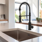 Hibbent Stainless Steels Pull Down Kitchen Faucet Head Replacement, 3 Function Sink Sprayer Head with 15 Adapters, Compatible with Moen, American Standard, Delta, Kohler Faucets, Oil-Rubbed Bronze