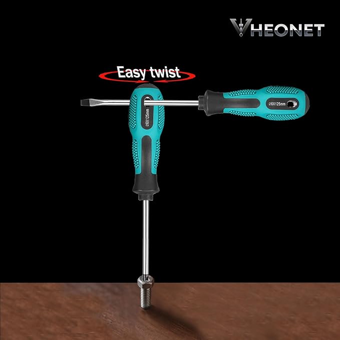 Magnetic Screwdriver Sets 6 PCS, Screwdriver Set with Small Box,Flat Head Phillips Screwdriver, Non-Slip Cushion Grip for Repair Home Improvement,Green & Black