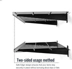 2 Pack Garage Wall Mounted Shelf, 27.6" x 11.4" Heavy Duty Wall Storage Shelves for Garage, Workshop, Laundry Room and Kitchen, Max Load 50 lbs (Black,2 Pack)