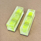 2Pcs Square Bubble Spirit Levels with Magnetic Base 52x20x15mm Three Line Bubble Level Measuring Layout Tools Levels