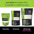 Prebiotic Fiber Supplement for a Healthy Gut | Fiber Powder with Zero Grit Zero Taste and No Bloating or Gas | Feel Full Faster | Keto Non-GMO Gluten Free Vegan 50 Servings