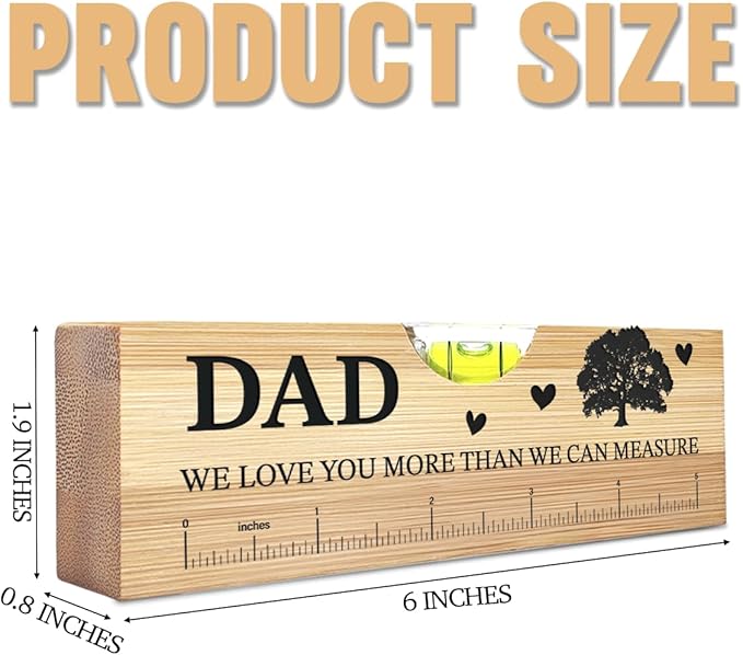 Dad Birthday Gifts from Daughter Son Wife Ideal Christmas Tool Gifts for Dad Father Daddy Step Bonus New Dads Spirit Level Bottle Opener Present for Birthday Fathers Day